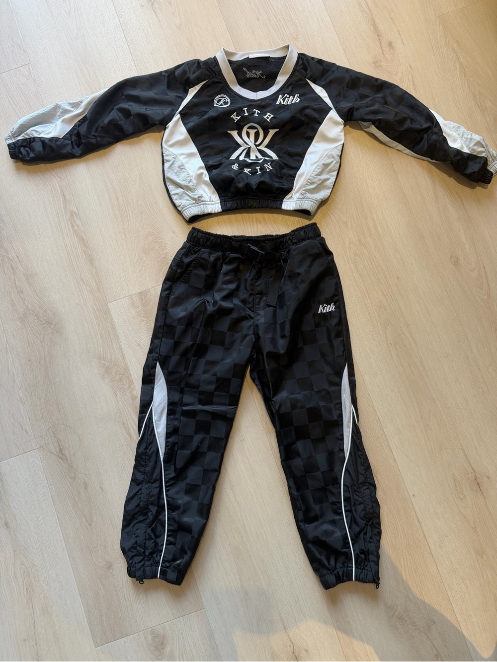 Kith Kids Black & White Checker Track Set